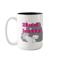 bad kitty mugs by NChadai bad kitty mugs