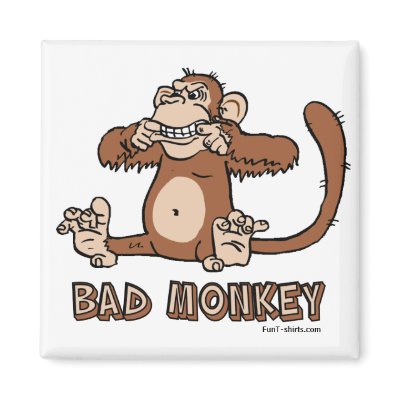Bad Monkey magnet by tshirtfun