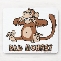 Bad Monkey mousepad by tshirtfun Bad Monkey mousepad