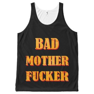 Bad mother fucker blood splattered vintage quote All-Over print tank top