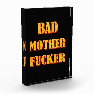 Bad mother fucker blood splattered vintage quote award