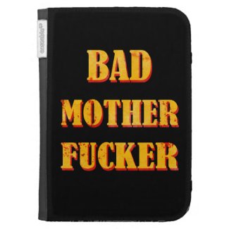 Bad mother fucker blood splattered vintage quote kindle 3 covers