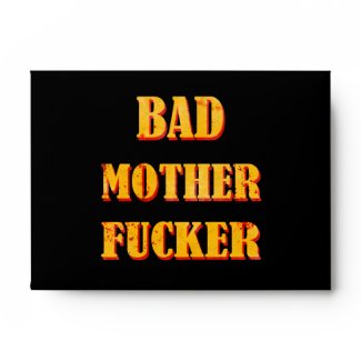 Bad mother fucker blood splattered vintage quote envelopes