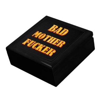 Bad mother fucker blood splattered vintage quote keepsake boxes