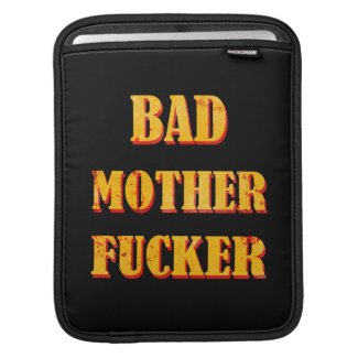 Bad mother fucker blood splattered vintage quote iPad sleeves