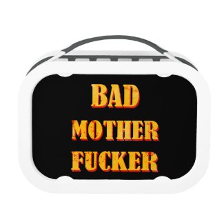 Bad mother fucker blood splattered vintage quote lunchboxes