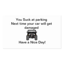 bad parking business cards