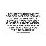 Bad Parking Note Card Funny Business Cards