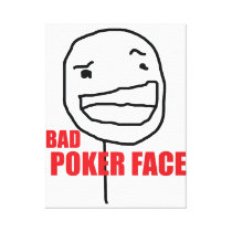 Bad Poker Face Gallery Wrapped Canvas