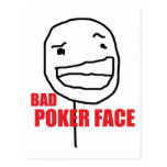 Bad Poker Face Post Cards