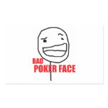 Bad Poker Face Rectangle Stickers