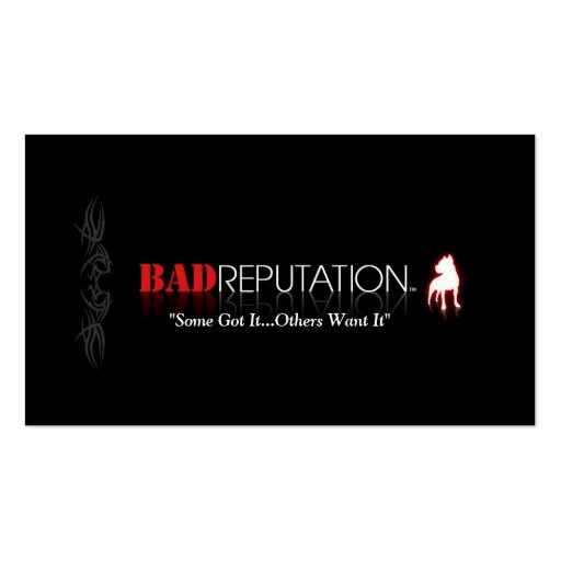 Bad Reputation SVP Business Cards (back side)