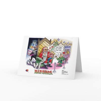 Bad Santa Christmas Card by grrrgraphics