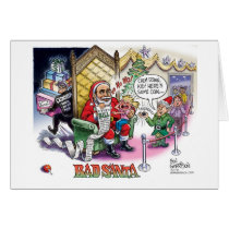 Bad Santa Christmas Card cards