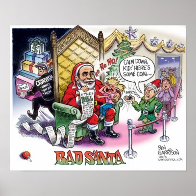 Bad Santa Print by grrrgraphics