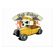 Bad School Hotrod Post Cards
