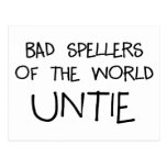 Bad Spellers Untie Postcards