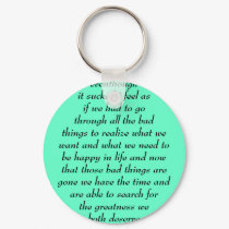 bad stuff new look on life keychains