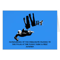 Bad taste but funny skydiving cards