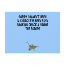 Bad taste crack joke postcards