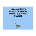 Bad taste crack joke postcards