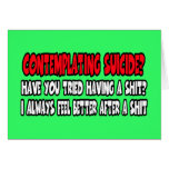 Bad taste suicide greeting card