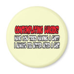 Bad taste suicide refrigerator magnet