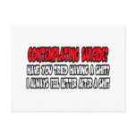 Bad taste suicide post card