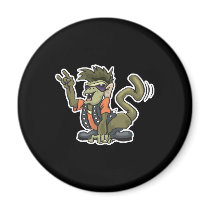 bad to the bone monkey fridge magnet