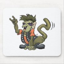 bad to the bone monkey mousepads by doonidesignsanimals bad to the bone monkey mousepads