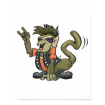 bad to the bone monkey posters by doonidesignsanimals bad to the bone monkey posters