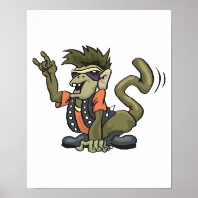 bad to the bone monkey print by doonidesignsanimals