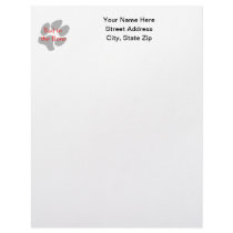 Bad to the Bone (paw print) Letterhead