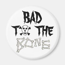 Bad To The Bone Skull Fridge Magnet