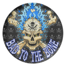 Bad to the Bone Skull Party Plates