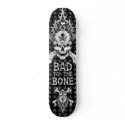 Bad to the Bone Skull skateboards