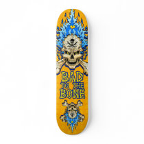 Bad to the Bone Skull Custom Skate Board