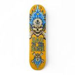 Bad to the Bone Skull Custom Skate Board