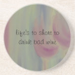 bad wine beverage coasters