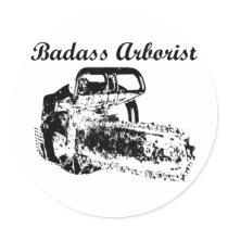 Badass Arborist - Chainsaw Round Sticker