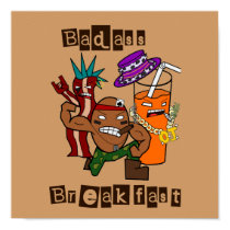 Badass Breakfast posters by No_Con_Products Badass Breakfast posters