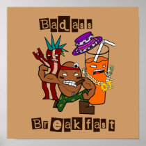 Badass Breakfast Poster