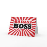 Badass Funny Boss Card