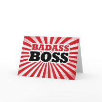 Badass Funny Boss Card