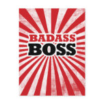 Badass Funny Boss Post Card