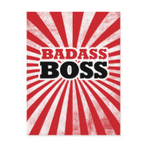 Badass Funny Boss Post Card