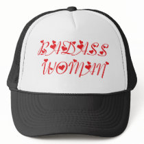 BADASS WOMAN  RED HAT