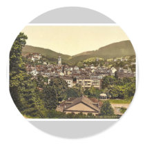 Baden-Baden and the Kurgarten, Baden, Germany rare Round Sticker