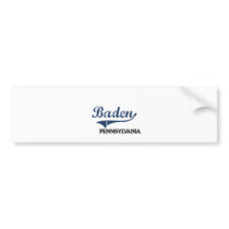 Baden Pennsylvania City Classic Bumper Stickers