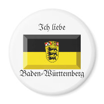 Baden-Wuerttemberg Flag Gem magnets by Vexillophile Baden-Wuerttemberg Flag Gem magnets
